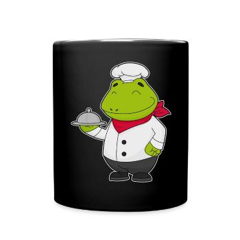 Frog Cook Serving Bell Cooking - Full Colour Mug - black - Front