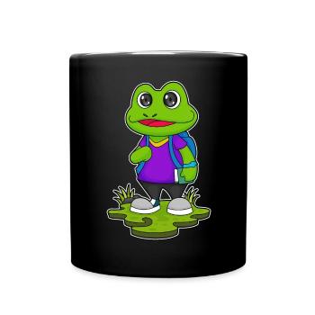 Frog Hiker Backpack Hiking - Full Colour Mug - black - Front
