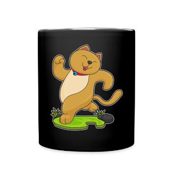 Joggeur chat Sport de jogging - Mug uni - noir - Devant