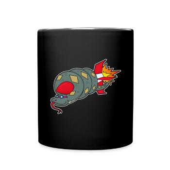 Fusée Serpent - Mug uni - noir - Devant