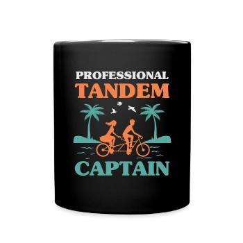 Professioneller Tandem Kapitän Tandem Fahrrad Zwei - Tasse einfarbig - Schwarz - Vorne