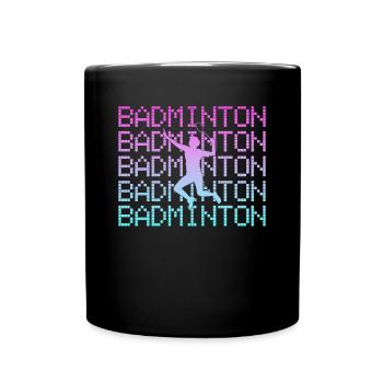 badminton - Tasse einfarbig - Schwarz - Vorne