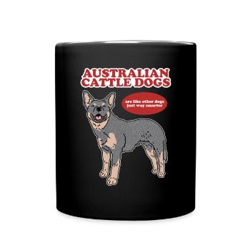 Cadeau de propriétaire de chien de bétail australien - Mug uni - noir - Devant