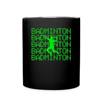 badminton - Tasse einfarbig - Schwarz - Vorne