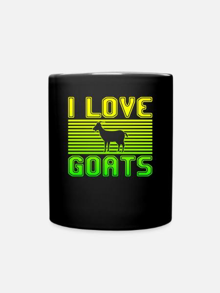 I love goats - Tasse einfarbig - Schwarz