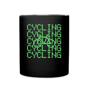 Fahrrad fahren - Tasse einfarbig - Schwarz - Vorne