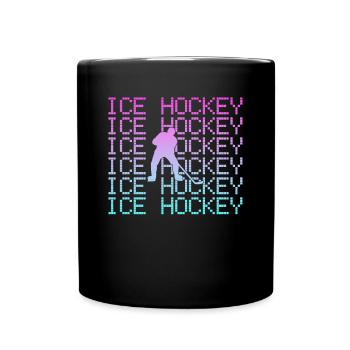 Hockey sur glace - Mug uni - noir - Devant