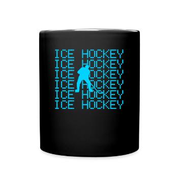 Hockey sur glace - Mug uni - noir - Devant
