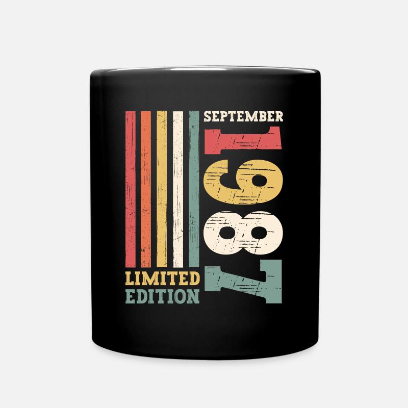 Limited Edition September 1987 35. Geburtstag - Tasse einfarbig - Schwarz