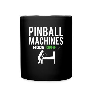Pinball Machines Mode On Shirt Pinball Machine - Full Colour Mug - black - Front