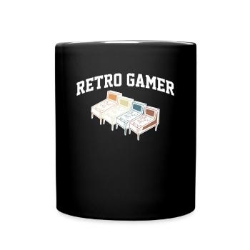 Retro Gamer Pinball Shirt Gift Pinball Machine - Full Colour Mug - black - Front