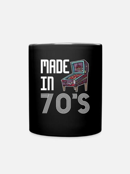 Made In 70s Pinball Shirt Flipperautomat - Tasse einfarbig - Schwarz