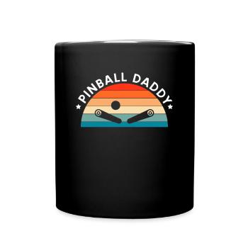 Pinball Daddy Vintage Retro Pinball Machine Shirt - Mug uni - noir - Devant