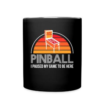 Flipper J’ai mis mon jeu en pause pour être ici Flipper Machine - Mug uni - noir - Devant