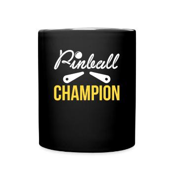 Pinball Champion Shirt Flipperautomat Geschenk - Tasse einfarbig - Schwarz - Vorne