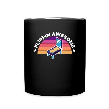 Flippin Awesome Pinball Pinball Automatic Pinball Shirt - Full Colour Mug - black - Front