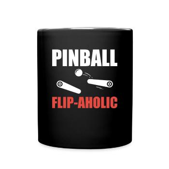 Flipper Flip-Aholic Shirt Cadeau Flipper Machine - Mug uni - noir - Devant