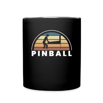 Pinball Vintage Retro Shirt Flipperautomat - Tasse einfarbig - Schwarz - Vorne
