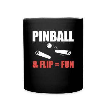 Flipper & Flip = Fun Shirt Flipper Machine - Mug uni - noir - Devant