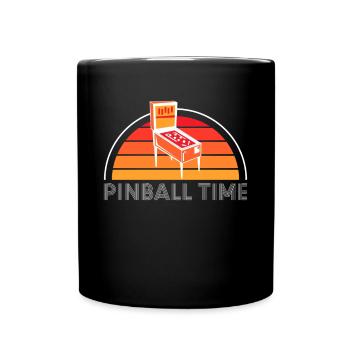 Pinball Time Shirt Gift Pinball Machine - Full Colour Mug - black - Front