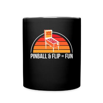 Flipper & Flip = Flipper amusant - Mug uni - noir - Devant