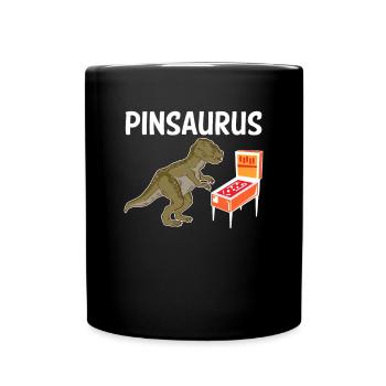 Pinsaurus Shirt Pinball Cadeau Flipper Machine - Mug uni - noir - Devant