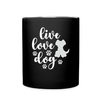 Vie Amour Chiens - Mug uni - noir - Devant