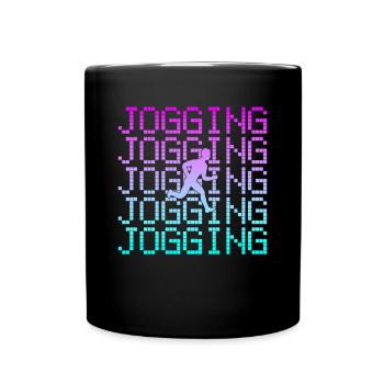 Joggen - Tasse einfarbig - Schwarz - Vorne