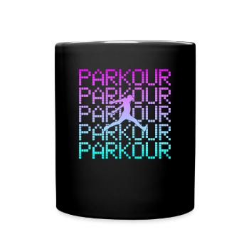 parkour - Tasse einfarbig - Schwarz - Vorne