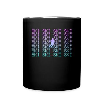 Ski - Mug uni - noir - Devant