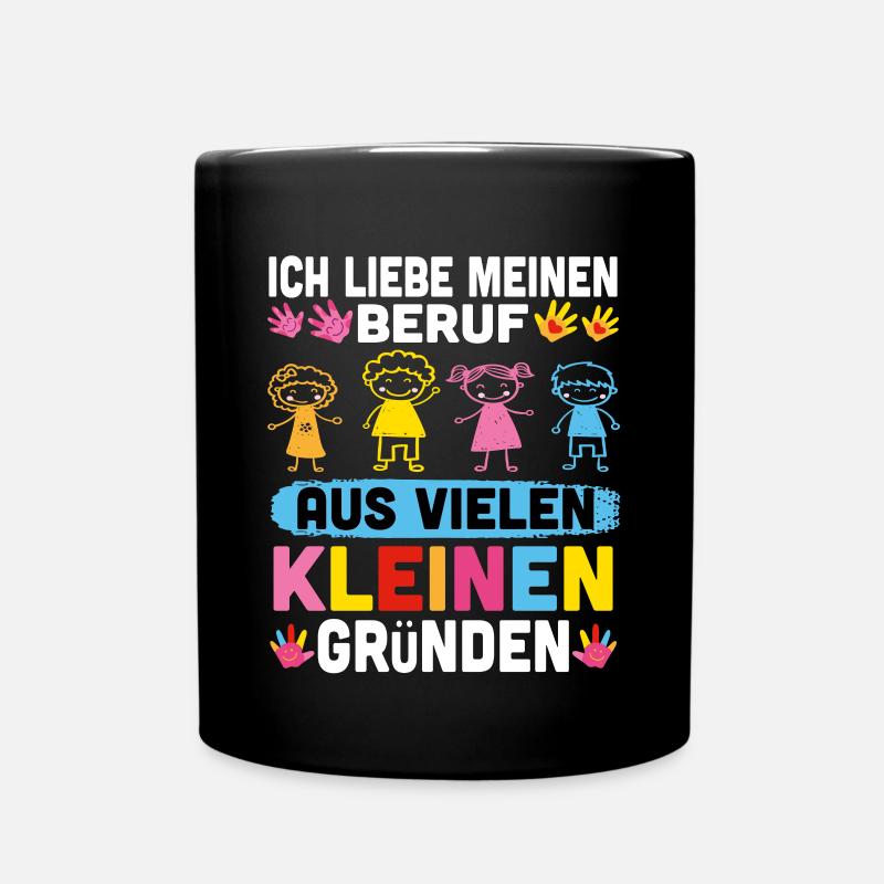 Kindergarten Design für eine Kindergärtnerin - Tasse einfarbig - Schwarz