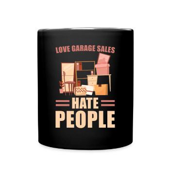 Garage sale slogan - Full Colour Mug - black - Front