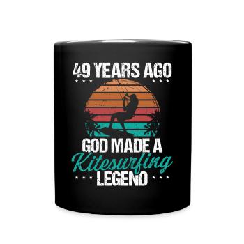49 Birthday Kitesurf Legend Kiteboard 49 Year Old - Tasse einfarbig - Schwarz - Vorne