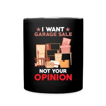 Garage sale slogan - Full Colour Mug - black - Front