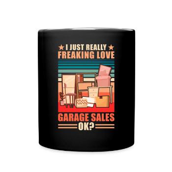 Garage sale slogan - Full Colour Mug - black - Front