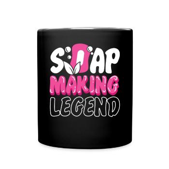 Fabrication de savon Artisanat Savon rétro - Mug uni - noir - Devant