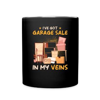 Garage sale slogan - Full Colour Mug - black - Front