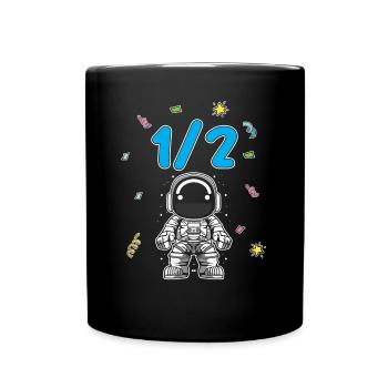 Demi-année 6 mois anniversaire astronaute - Mug uni - noir - Devant