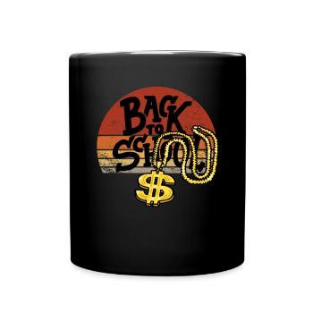 Zurück zur Hip Hop Schule - Tasse einfarbig - Schwarz - Vorne