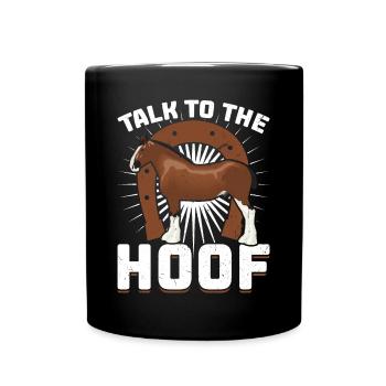 Conversation avec le sabot - Clydesdale - Mug uni - noir - Devant