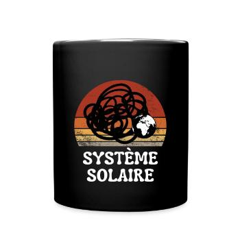 Système solaire science Vintage Sunset Rétro - Mug uni - noir - Devant