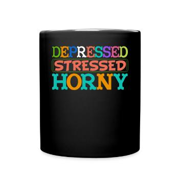 Femmes déprimées, stressées et célibataires - Mug uni - noir - Devant