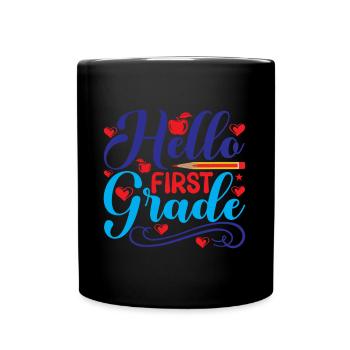 Bonjour Première année Rainbow Girls Boys Équipe d’enseignants - Mug uni - noir - Devant