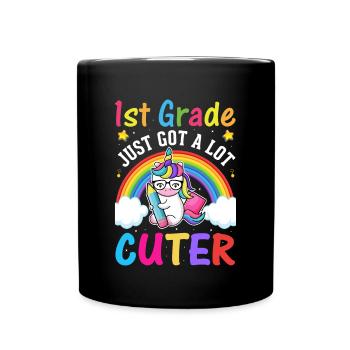Bonjour Première année Rainbow Girls Boys Équipe d’enseignants - Mug uni - noir - Devant