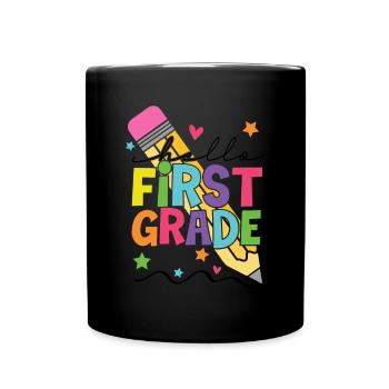 Bonjour Première année Rainbow Girls Boys Équipe d’enseignants - Mug uni - noir - Devant