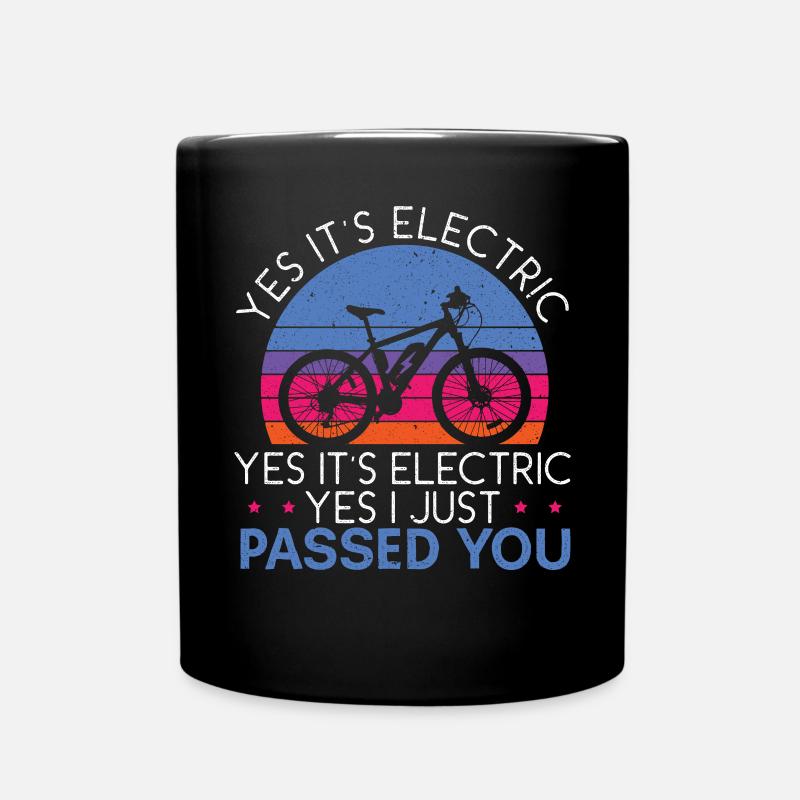E-Bike Lover Propriétaire de vélo électrique Balade à vélo - Mug uni - noir