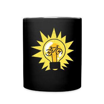 E-Bike Lover Elektrofahrradbesitzer Fahrradtour - Tasse einfarbig - Schwarz - Vorne