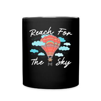 Atteindre la montgolfière Sky Balloonist - Mug uni - noir - Devant