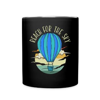 Atteindre la montgolfière Sky Balloonist - Mug uni - noir - Devant