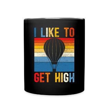 J’aime obtenir un montgolfière à air chaud - Mug uni - noir - Devant
